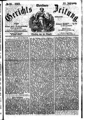 Berliner Gerichts-Zeitung vom 26.08.1862