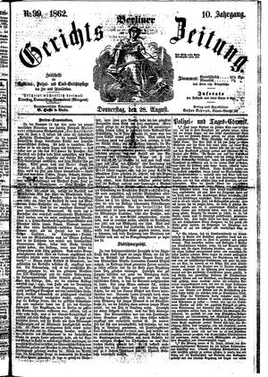 Berliner Gerichts-Zeitung vom 28.08.1862