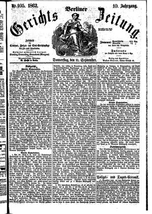 Berliner Gerichts-Zeitung vom 11.09.1862