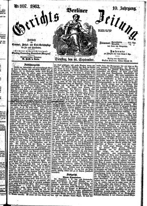 Berliner Gerichts-Zeitung on Sep 16, 1862