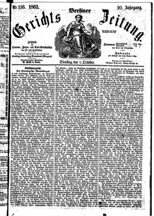 Berliner Gerichts-Zeitung vom 07.10.1862