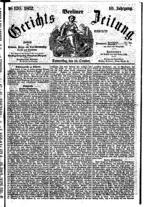 Berliner Gerichts-Zeitung vom 16.10.1862