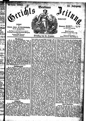 Berliner Gerichts-Zeitung vom 21.10.1862