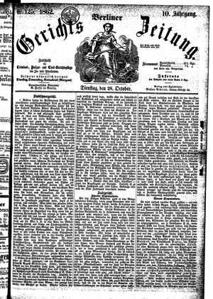 Berliner Gerichts-Zeitung vom 28.10.1862