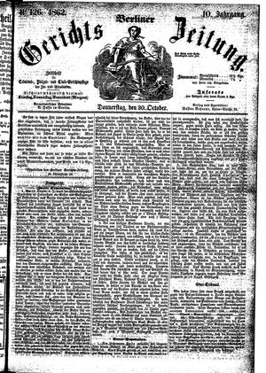 Berliner Gerichts-Zeitung vom 30.10.1862