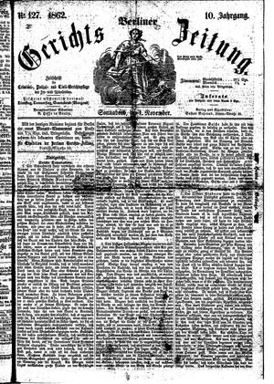 Berliner Gerichts-Zeitung vom 01.11.1862