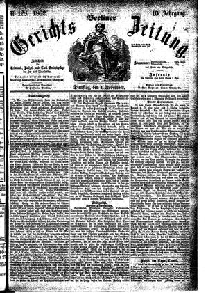 Berliner Gerichts-Zeitung vom 04.11.1862