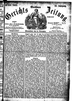 Berliner Gerichts-Zeitung vom 15.11.1862