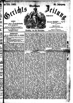 Berliner Gerichts-Zeitung vom 18.11.1862