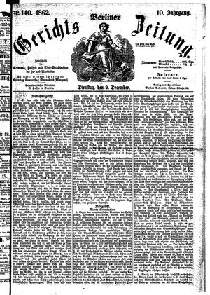 Berliner Gerichts-Zeitung vom 02.12.1862
