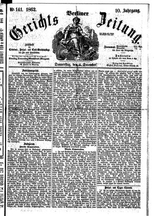 Berliner Gerichts-Zeitung vom 04.12.1862