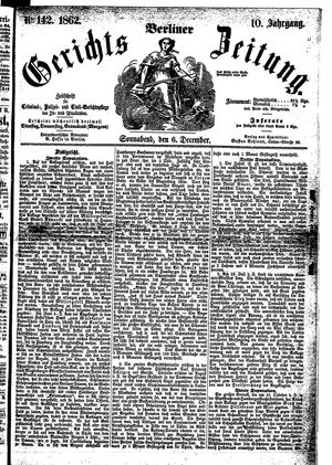 Berliner Gerichts-Zeitung vom 06.12.1862