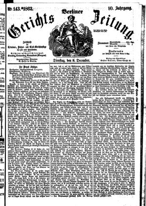 Berliner Gerichts-Zeitung vom 09.12.1862