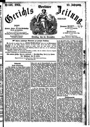 Berliner Gerichts-Zeitung vom 16.12.1862