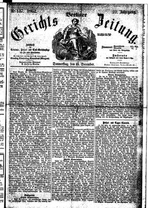 Berliner Gerichts-Zeitung vom 18.12.1862