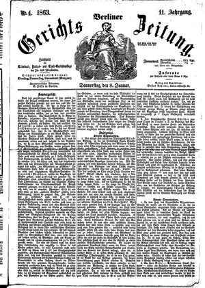 Berliner Gerichts-Zeitung vom 08.01.1863