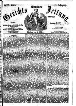 Berliner Gerichts-Zeitung on Mar 17, 1863