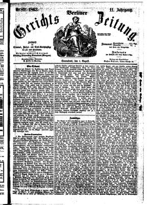 Berliner Gerichts-Zeitung vom 01.08.1863