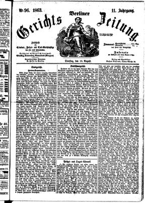 Berliner Gerichts-Zeitung on Aug 18, 1863
