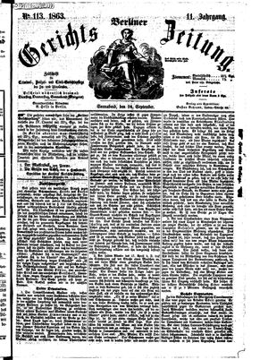 Berliner Gerichts-Zeitung vom 26.09.1863