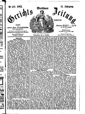 Berliner Gerichts-Zeitung vom 08.10.1863