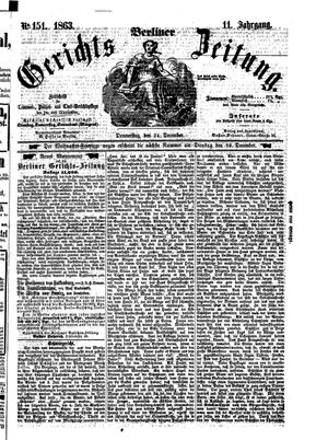 Berliner Gerichts-Zeitung vom 24.12.1863