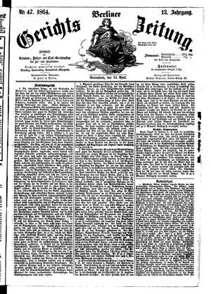 Berliner Gerichts-Zeitung vom 23.04.1864