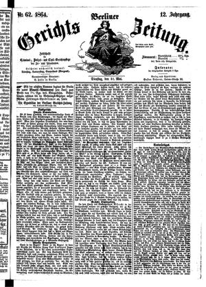 Berliner Gerichts-Zeitung on May 31, 1864