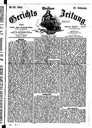 Berliner Gerichts-Zeitung vom 02.06.1864