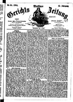 Berliner Gerichts-Zeitung vom 04.06.1864