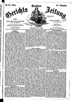 Berliner Gerichts-Zeitung vom 23.06.1864