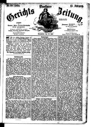 Berliner Gerichts-Zeitung vom 30.07.1864