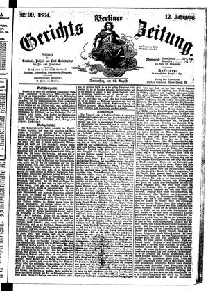 Berliner Gerichts-Zeitung vom 25.08.1864
