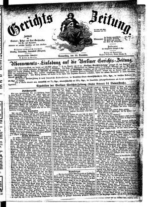 Berliner Gerichts-Zeitung vom 29.12.1864