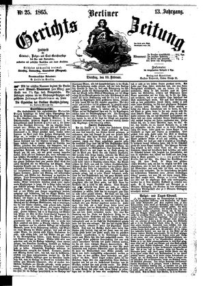 Berliner Gerichts-Zeitung on Feb 28, 1865