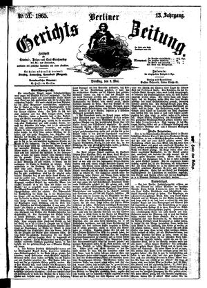 Berliner Gerichts-Zeitung vom 02.05.1865