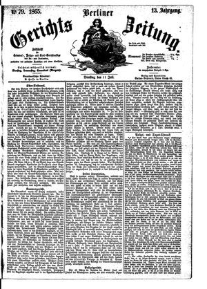 Berliner Gerichts-Zeitung on Jul 11, 1865