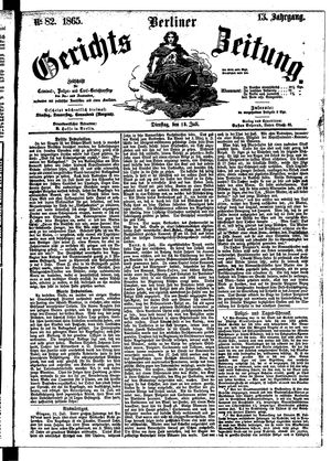Berliner Gerichts-Zeitung vom 18.07.1865