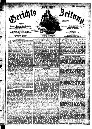 Berliner Gerichts-Zeitung vom 25.07.1865