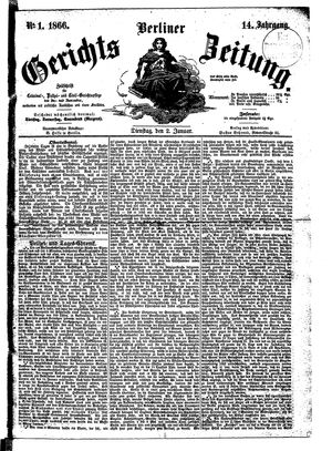 Berliner Gerichts-Zeitung vom 02.01.1866