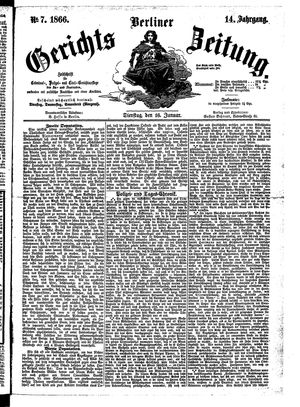 Berliner Gerichts-Zeitung vom 16.01.1866