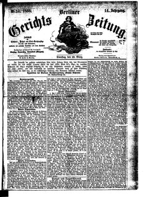 Berliner Gerichts-Zeitung vom 20.03.1866
