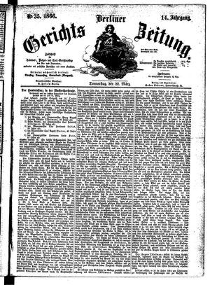 Berliner Gerichts-Zeitung vom 22.03.1866