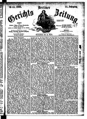 Berliner Gerichts-Zeitung vom 14.04.1866