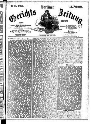 Berliner Gerichts-Zeitung vom 10.05.1866