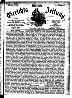 Berliner Gerichts-Zeitung vom 07.06.1866