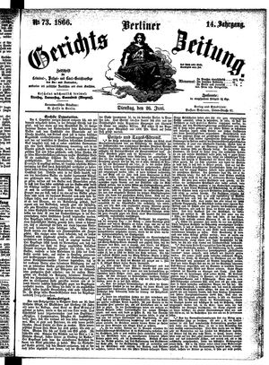 Berliner Gerichts-Zeitung vom 26.06.1866