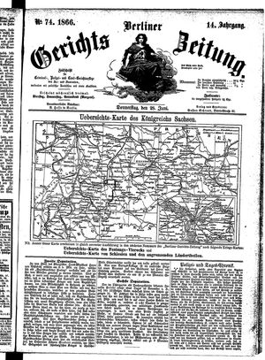 Berliner Gerichts-Zeitung on Jun 28, 1866