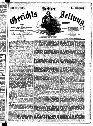 Berliner Gerichts-Zeitung vom 05.07.1866