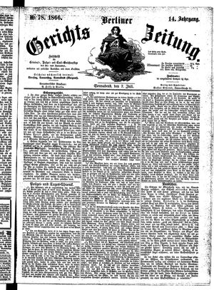 Berliner Gerichts-Zeitung vom 07.07.1866